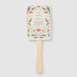 Vintages Jugendstil-Hochzeitsprogramm Fächer