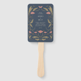 Vintages Jugendstil-Hochzeitsprogramm Fächer