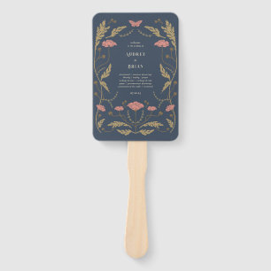 Vintages Jugendstil-Hochzeitsprogramm Fächer