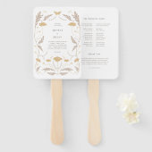 Vintages Jugendstil-Hochzeitsprogramm Fächer (Vorne und Hinten)