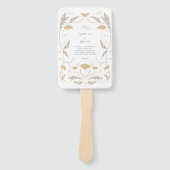 Vintages Jugendstil-Hochzeitsprogramm Fächer (Vorderseite)