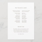 Vintages Jugendstil-Hochzeitsprogramm Programm (Rückseite)