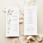 Vintages Jugendstil-Hochzeitsprogramm Programm