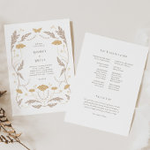 Vintages Jugendstil-Hochzeitsprogramm Programm