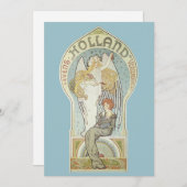 Vintages Jugendstil, Holland Levensverzekering Einladung (Vorne/Hinten)
