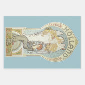 Vintages Jugendstil, Holland Levensverzekering Geschenkpapier Set (Vorderseite 3)