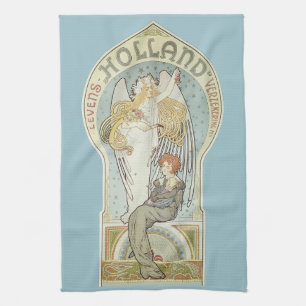 Vintages Jugendstil, Holland Levensverzekering Geschirrtuch