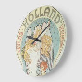 Vintages Jugendstil, Holland Levensverzekering Große Wanduhr (Winkel)