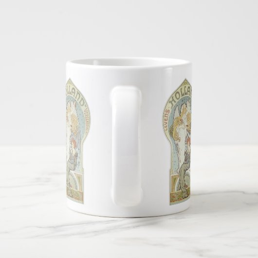 Vintages Jugendstil, Holland Levensverzekering Jumbo-Tasse (Rückseite)