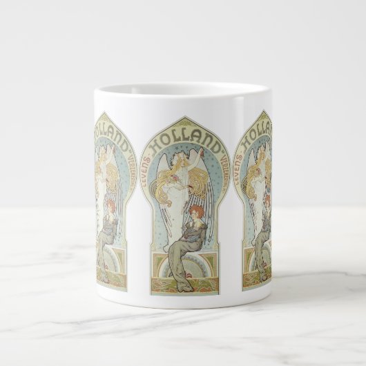 Vintages Jugendstil, Holland Levensverzekering Jumbo-Tasse (Vorderseite)