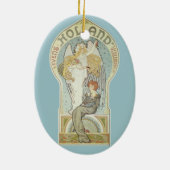 Vintages Jugendstil, Holland Levensverzekering Keramik Ornament (Hinten)