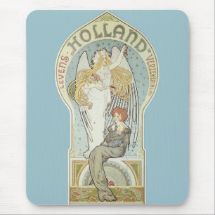 Vintages Jugendstil, Holland Levensverzekering Mousepad