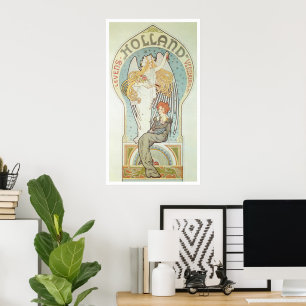 Vintages Jugendstil, Holland Levensverzekering Poster