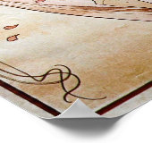 Vintages Jugendstil-Illustriertes Poster (Ecke)