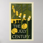 Vintages Jugendstil im Juli Poster (Vorne)