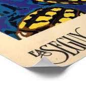 Vintages Jugendstil-Insektenmuster Poster (Ecke)