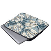 Vintages Jugendstil Iris Blume Blumenmuster Laptopschutzhülle (Vorne Knopf)