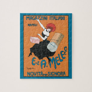 Vintages Jugendstil, italienische Frauenmode Puzzle