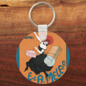 Vintages Jugendstil, italienische Frauenmode Schlüsselanhänger (Vorderseite)