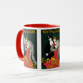 Vintages Jugendstil, italienische Mode-Liebe Roman Tasse (Vorderseite Links)