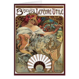 Vintages Jugendstil, Kekse von Alphonse Mucha
