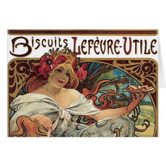 Vintages Jugendstil, Kekse von Alphonse Mucha (Vorderseite (Horizontal))