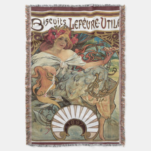 Vintages Jugendstil, Kekse von Alphonse Mucha Decke