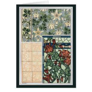 Vintages Jugendstil, Kolumbus Aquilegii-Blume
