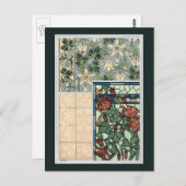 Vintages Jugendstil, Kolumbus Aquilegii-Blume Postkarte (Vorne/Hinten)