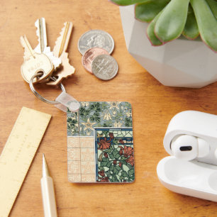 Vintages Jugendstil, Kolumbus Aquilegii-Blume Schlüsselanhänger