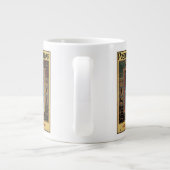 Vintages Jugendstil, Kunsthandwerkbuch Jumbo-Tasse (Rückseite)