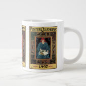 Vintages Jugendstil, Kunsthandwerkbuch Jumbo-Tasse (Rechts)
