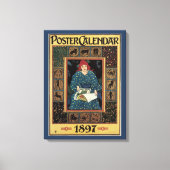 Vintages Jugendstil, Kunsthandwerkbuch Leinwanddruck (Vorderseite)