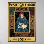 Vintages Jugendstil, Kunsthandwerkbuch Poster (Vorne)
