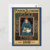 Vintages Jugendstil, Kunsthandwerkbuch Postkarte (Vorne/Hinten)