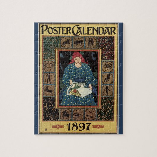 Vintages Jugendstil, Kunsthandwerkbuch Puzzle (Vertikal)