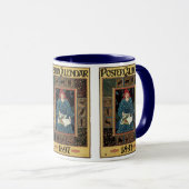 Vintages Jugendstil, Kunsthandwerkbuch Tasse (VorderseiteRechts)