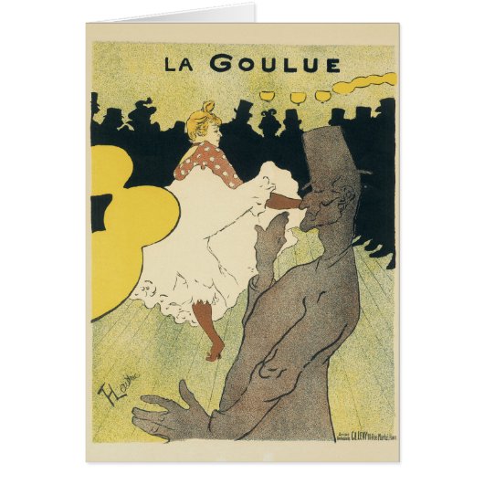 Vintages Jugendstil, La Goulue von Toulouse Lautre (Vorne)