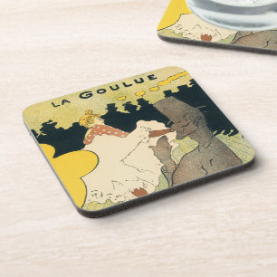 Vintages Jugendstil, La Goulue von Toulouse Lautre Getränkeuntersetzer