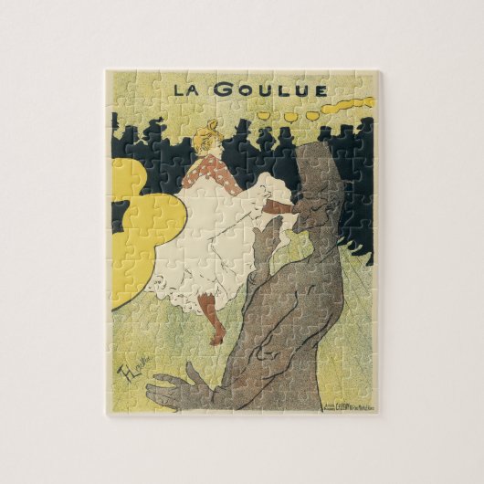 Vintages Jugendstil, La Goulue von Toulouse Lautre Puzzle (Vertikal)