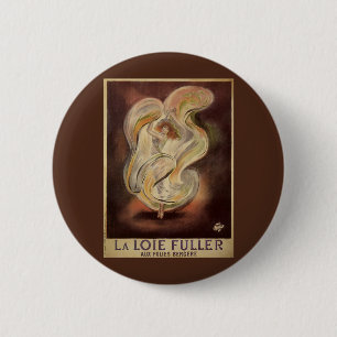 Vintages Jugendstil, La Loie Fuller Moderner Tänze Button