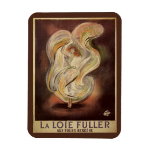Vintages Jugendstil, La Loie Fuller Moderner Tänze Magnet