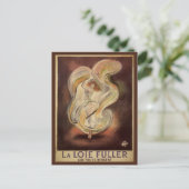 Vintages Jugendstil, La Loie Fuller Moderner Tänze Postkarte (Stehend Vorderseite)
