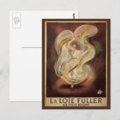 Vintages Jugendstil, La Loie Fuller Moderner Tänze Postkarte (Vorne/Hinten)