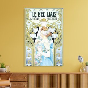 Vintages Jugendstil Le Bec Liais, Privat Livemont Leinwanddruck