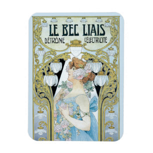 Vintages Jugendstil Le Bec Liais, Privat Livemont Magnet