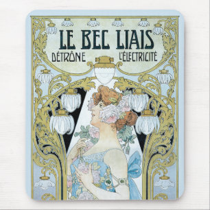 Vintages Jugendstil Le Bec Liais, Privat Livemont Mousepad