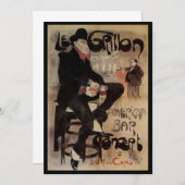 Vintages Jugendstil Le Grillon, Man Drinks Biere (Vorne/Hinten)