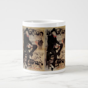 Vintages Jugendstil Le Grillon, Man Drinks Biere Jumbo-Tasse