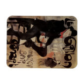 Vintages Jugendstil Le Grillon, Man Drinks Biere Magnet (Horizontal)